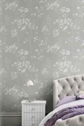 tapeet 118269 leaf grey wallpaper