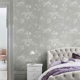 tapeet 118269 leaf grey wallpaper