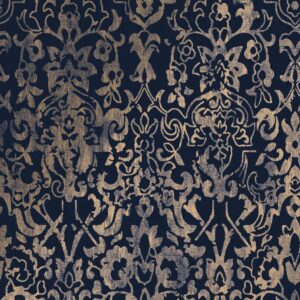 tapeet 118294 majestic damask navy wallpaper