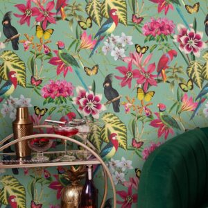 tapeet 118618 Paradiso green wallpaper