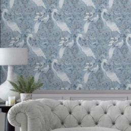 tapeet 120132_5Laura Ashley Tregaron Midnight Blue Wallpaper