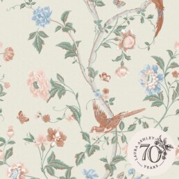 tapeet 120133_1Laura Ashley Summer Palace Sage And Apricot Wallpaper