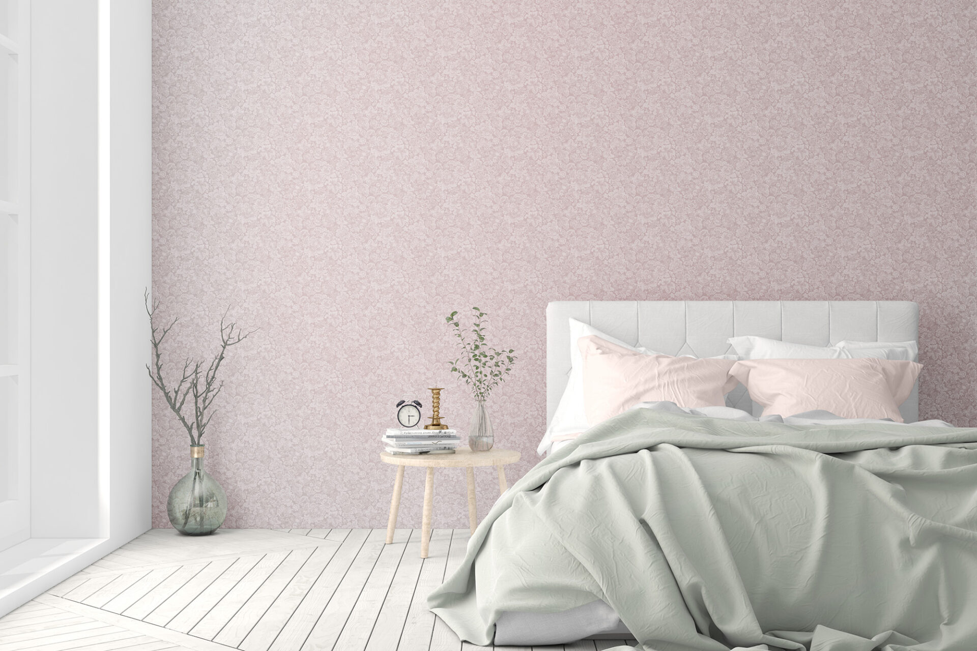roosa magamistoa tapeetWhite,Bedroom,Interior.,Scandinavian,Design.