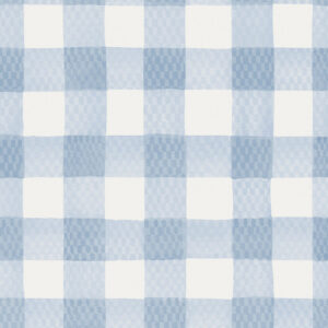 125514 Cath Kidston Painted Gingham Blue tapeet