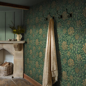 140487 William Morris Honeysuckel Verde tapeet