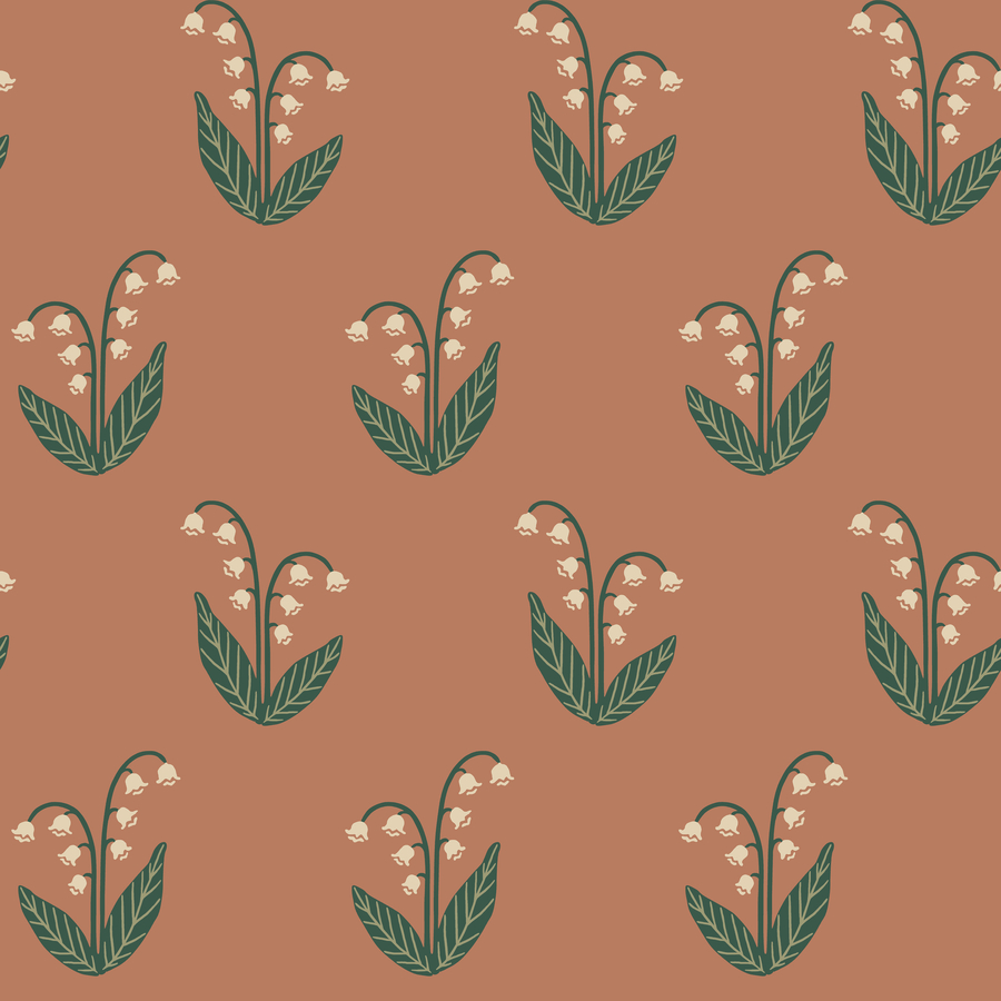 Tapeet Familjen Lilly Terracotta