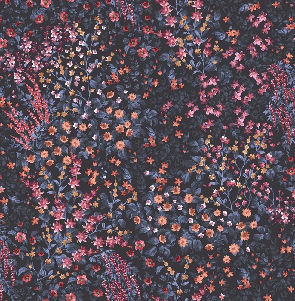 Painterly Flora Blue & Pink tapeet